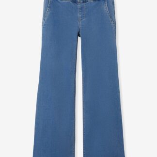 NAME IT girls' wide-leg jeans in Lyocell bleached denim