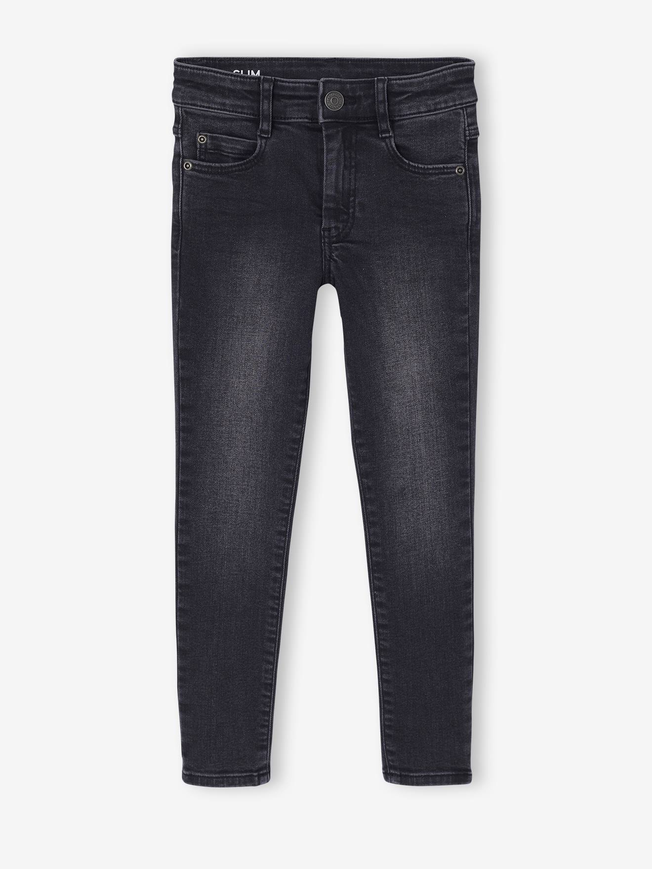 NARROW Hip, MorphologiK Slim Leg Waterless Jeans, for Boys black denim