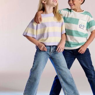 NARROW Hip, MorphologiK Wide-Leg Jeans for Girls medium blue