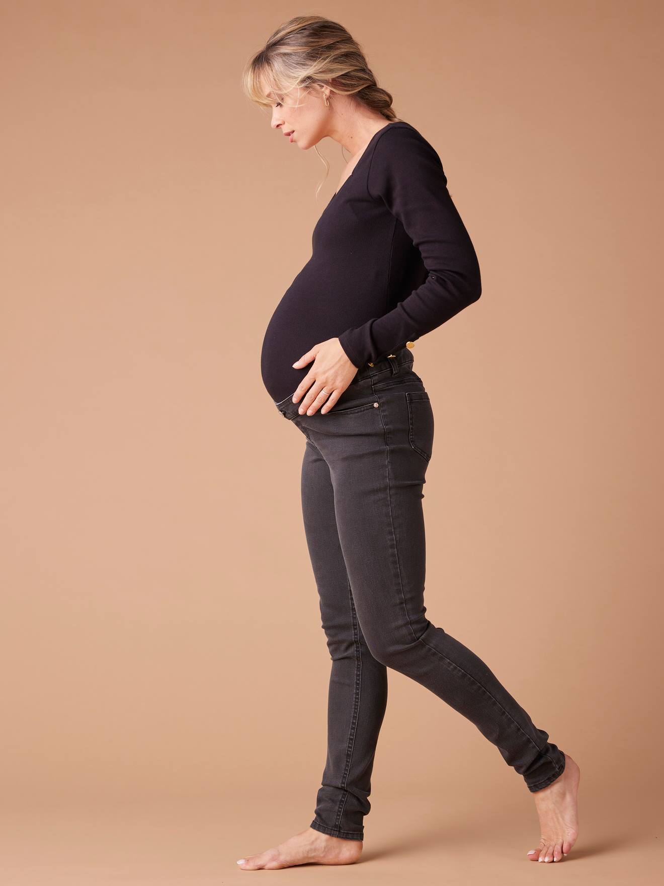 Skinny Leg Jeans for Maternity, ENVIE DE FRAISE black denim