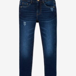 Slim Leg Waterless Jeans, MorphologiK NARROW Hip, for Girls dark blue