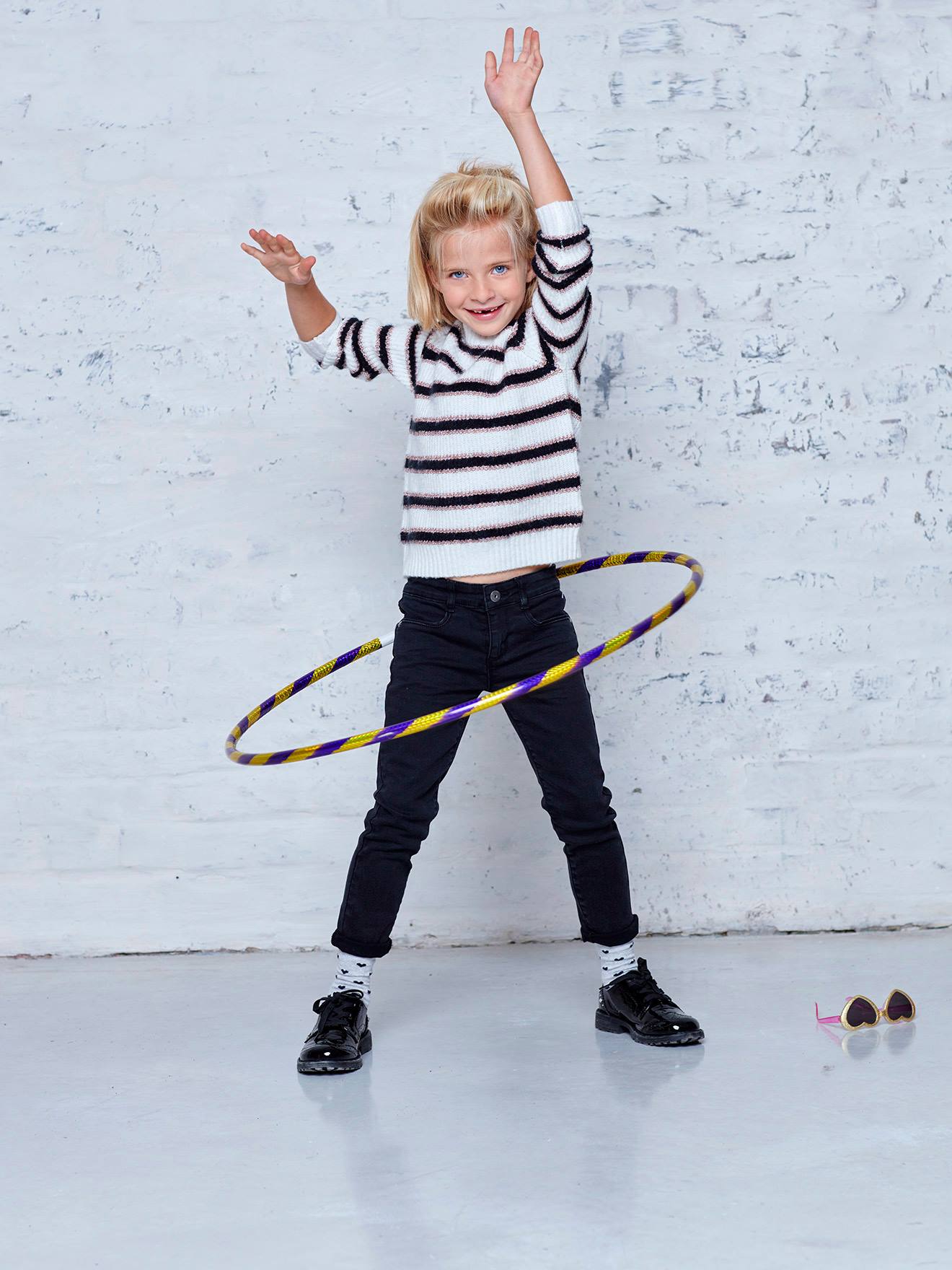 Slim Leg Waterless Jeans, MorphologiK NARROW Hip, for Girls washed black