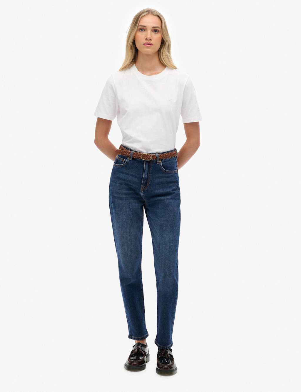 Superdry & Co Mom High Waisted Slim Fit Jeans Blue