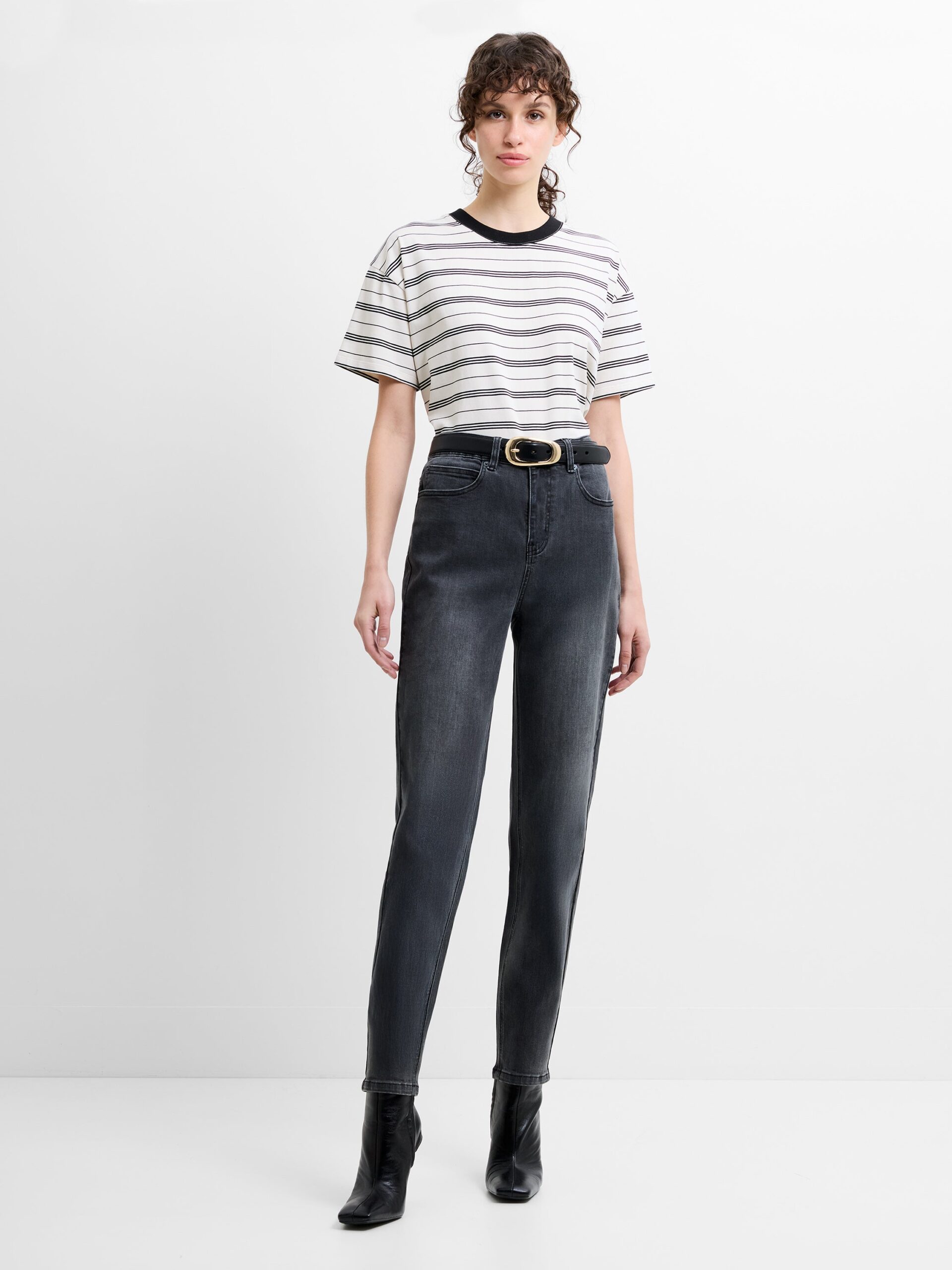 Sylvie Denim Slim Leg Jeans Grey