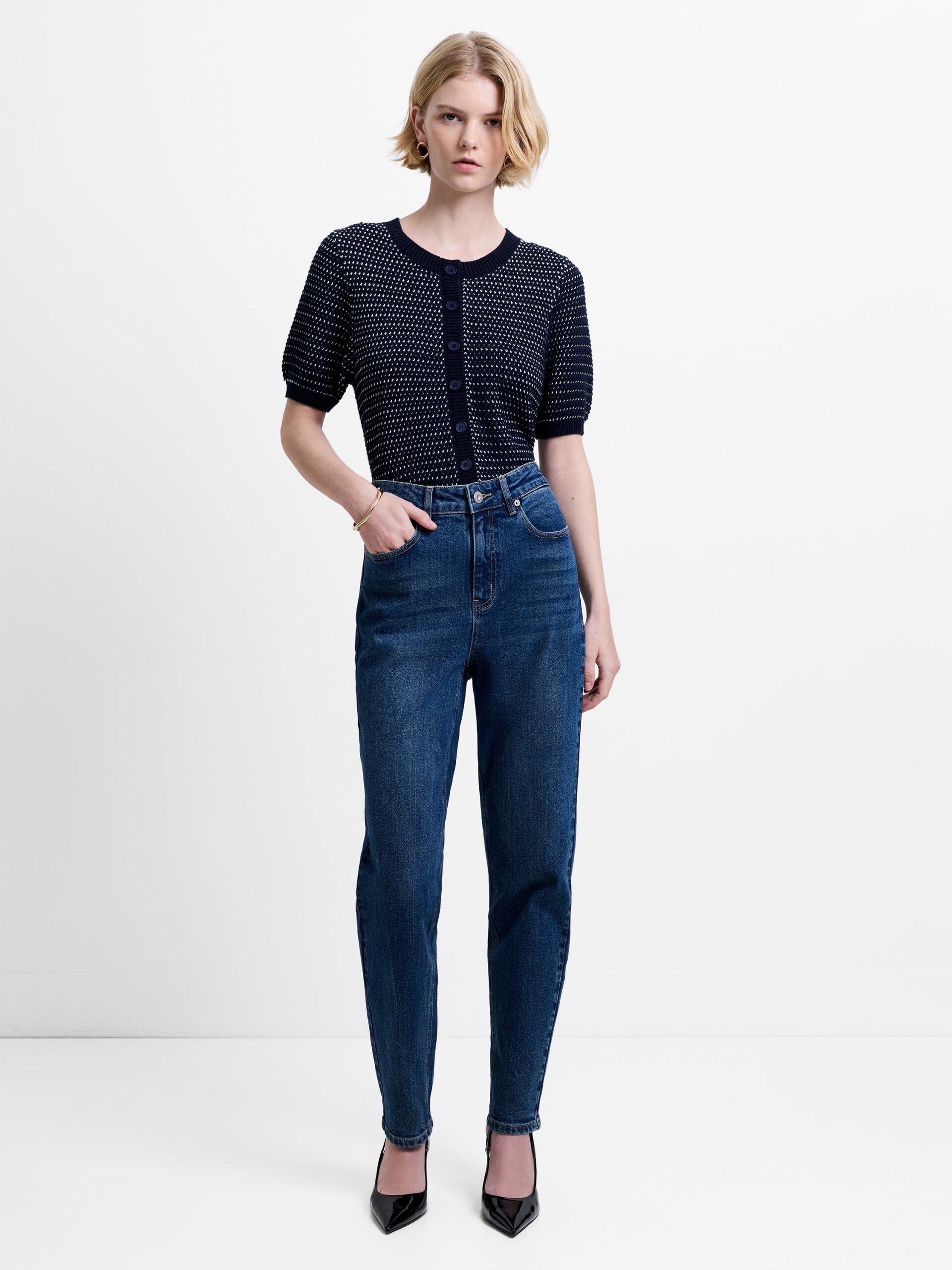 Sylvie Denim Slim Leg Jeans Vintage Blue