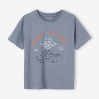 T-Shirt with Landscape & Details in Puff Ink, for Boys denim blue