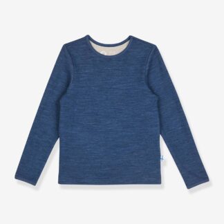 TAAMO SOFT FINKID double-faced wool t-shirt for children denim blue