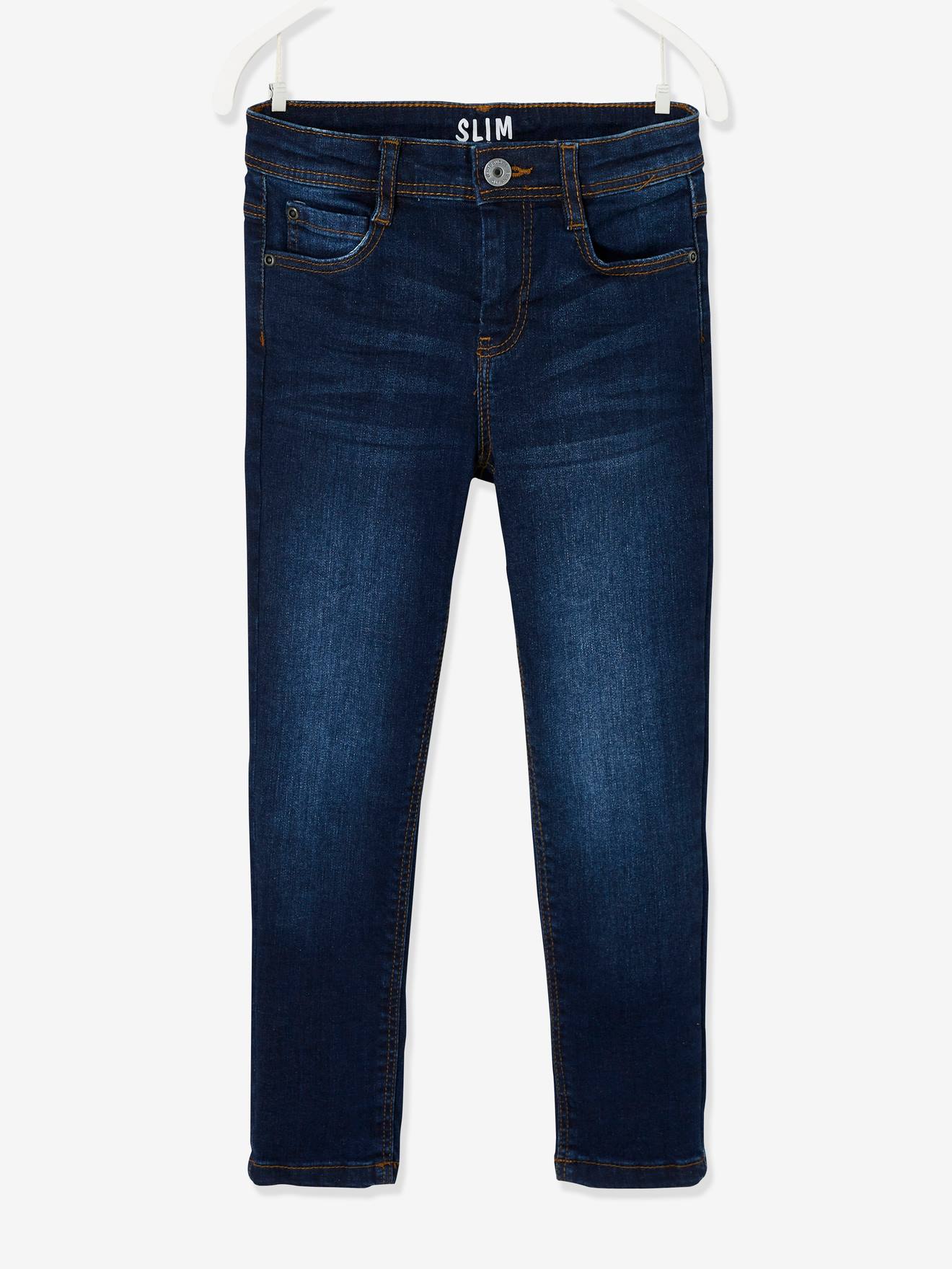 WIDE Hip, MorphologiK Slim Leg Waterless Jeans, for Boys dark blue