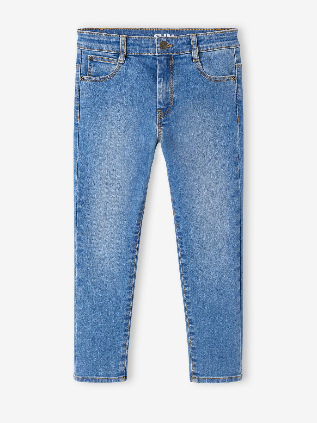 WIDE Hip, MorphologiK Slim Leg Waterless Jeans, for Boys double stone