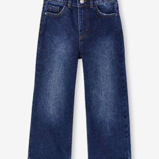 Wide-Leg MorphologiK Jeans for Girls, Medium Hip deep blue