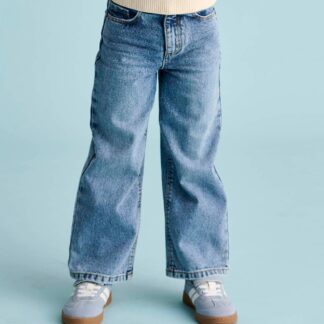 Wide-Leg MorphologiK Jeans for Girls, Medium Hip medium blue
