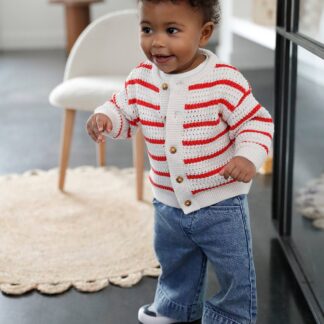 Wide Leg Trousers with Tie Belt for Babies double stone