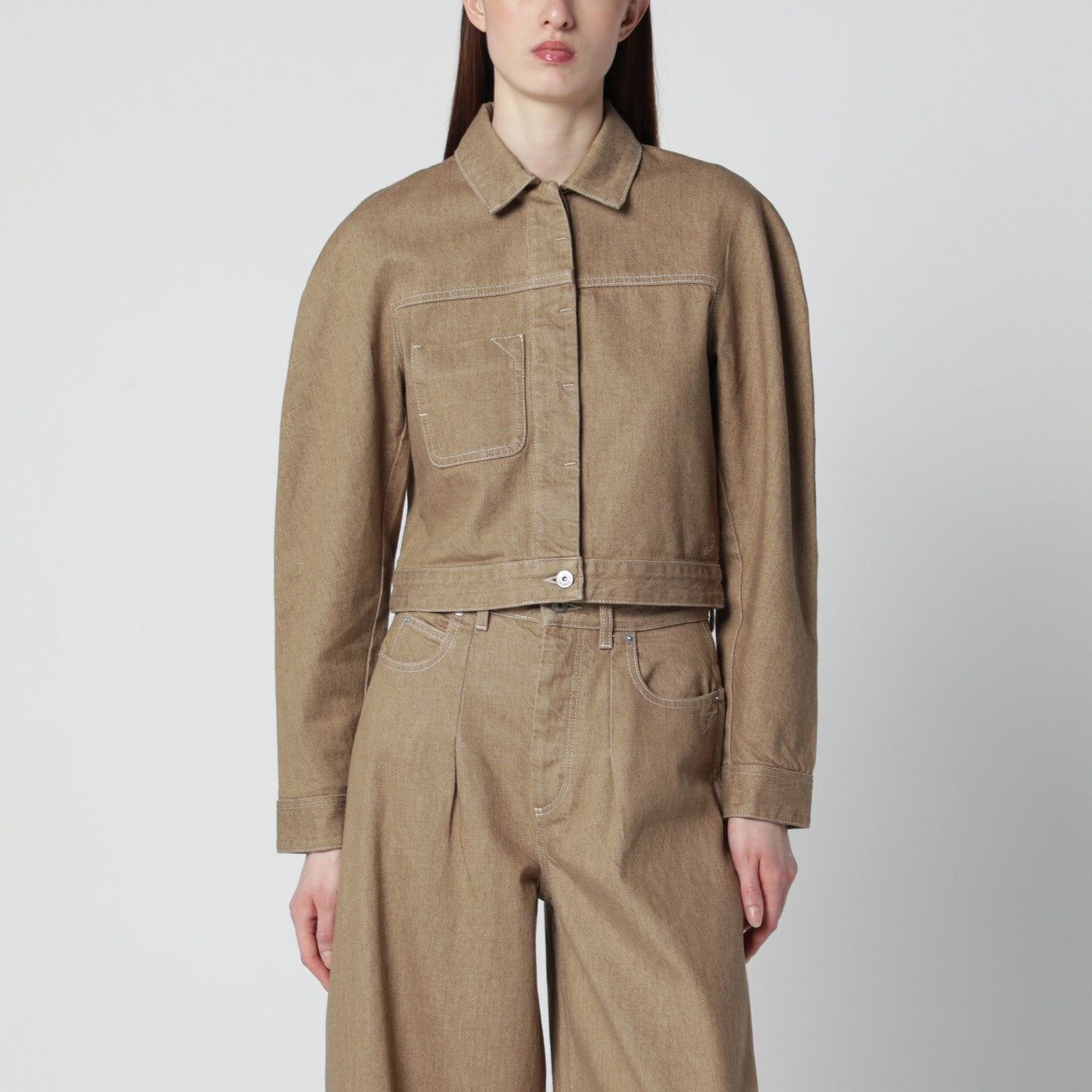 Beige Ovalo cargo jacket