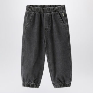 Black washed denim jeans