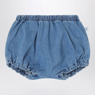 Blue denim cotton culottes