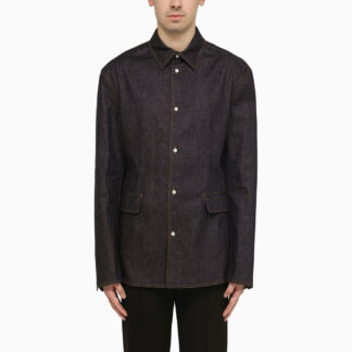 Blue denim shirt jacket