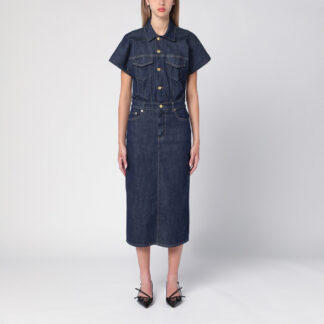 Blue midi dress in organic denim