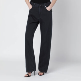 Charcoal wide-leg jeans