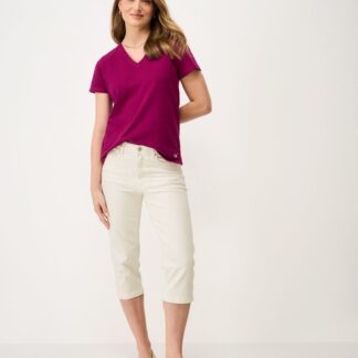 Crew Clothing Mid Rise Slim Fit Cropped Jeans White