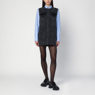 Dark grey mini dress in denim