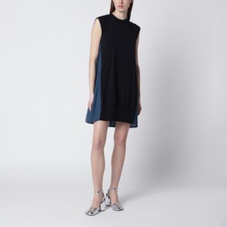 Denim dress and knit top