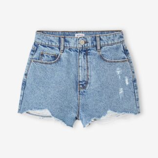 Distressed Denim Shorts for Girls, JONEN medium blue