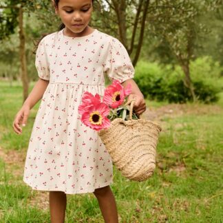 Dress in Lightweight Denim, for Girls vanilla
