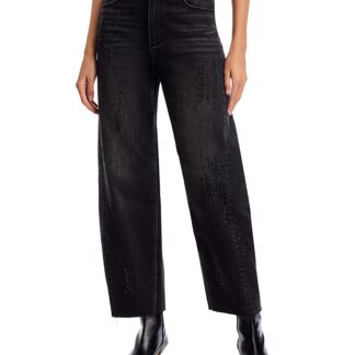 Driftwood Parker x Jingle High Rise Ankle Barrel Jeans in Black