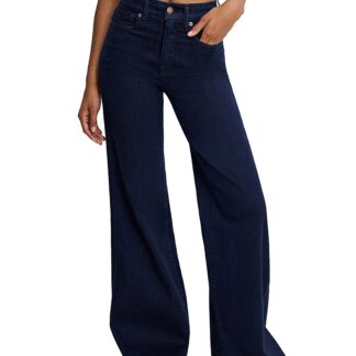 Good American Good Waist Palazzo Jeans in Indigo1153