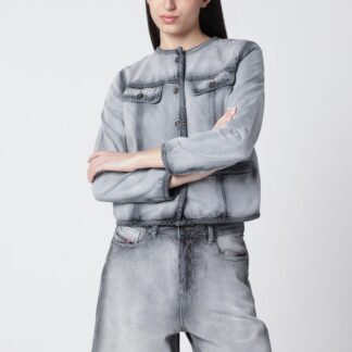 Grey De-Grafy Skeleton Denim Jacket