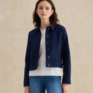 HOBBS Denim Short Jacket Navy