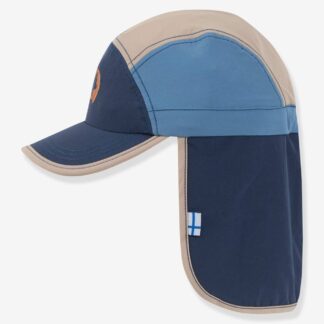 LAKKI MOVE UV Outdoor Cap with Neck Protection for Children, FINKID denim blue