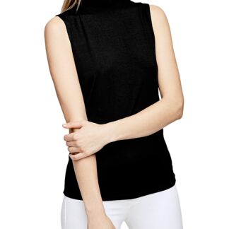 L'Agence Ceci Sleeveless Turtleneck Top
