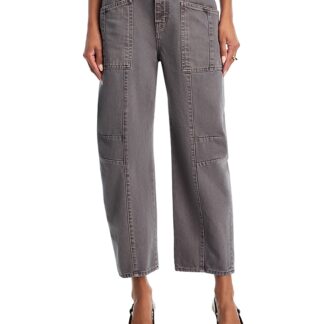 L'Agence Cody High Rise Rodeo Jeans in Medium Grey