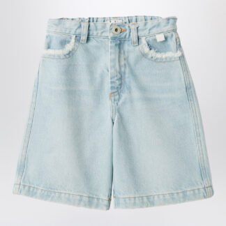 Light blue denim Bermuda