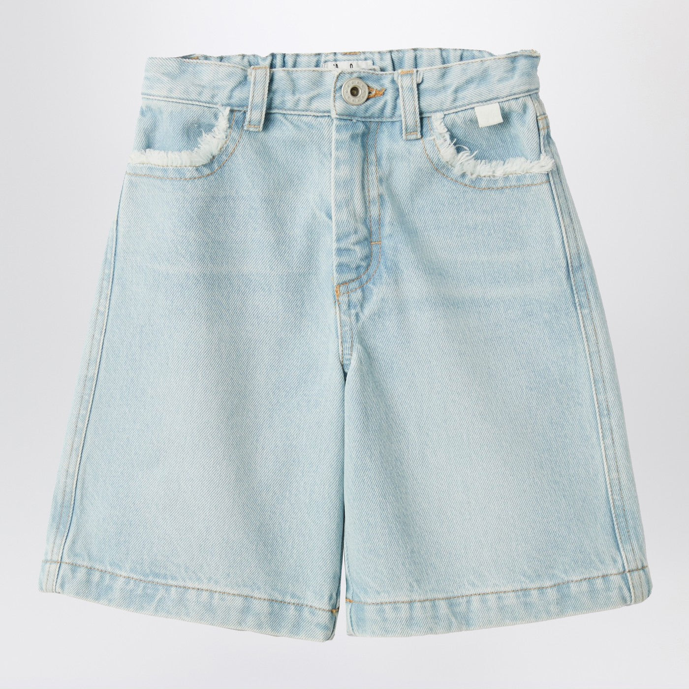 Light blue denim Bermuda