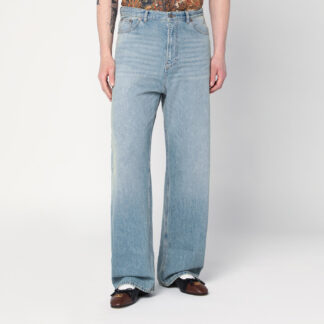 Light blue jeans with washed effect