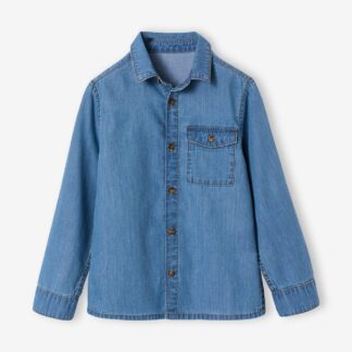 Lightweight denim shirt for boys double stone