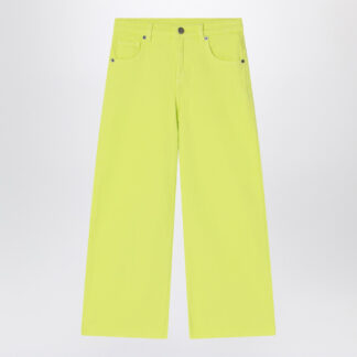 Lime yellow cotton pants