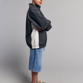 Long denim bermuda shorts double stone