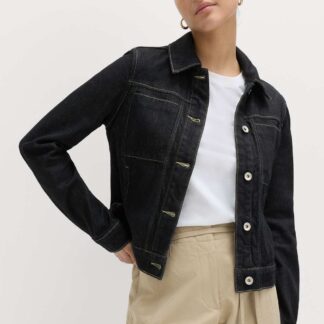 M&S Denim Collared Short Trucker Jacket Dark Indigo