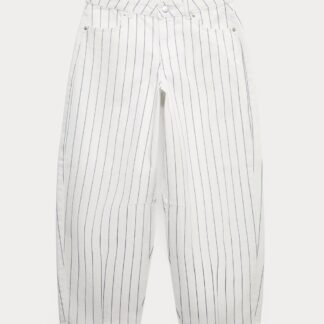 M&S Striped Denim Barrel Jeans (6-16 Yrs) Ecru