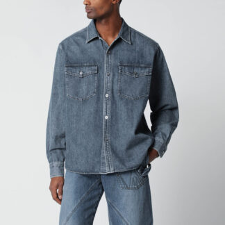 Mid-blue oversized denim shirt