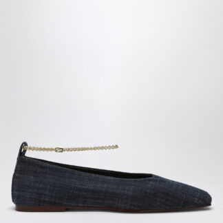 Navy blue denim Augusta ballerina