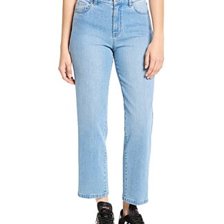 Nic+Zoe High Rise Straight Leg Jeans in Silverstone