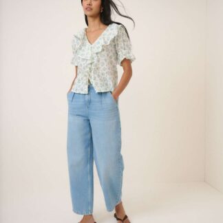 Nobody's Child Barrel Wide Leg Jeans Blue