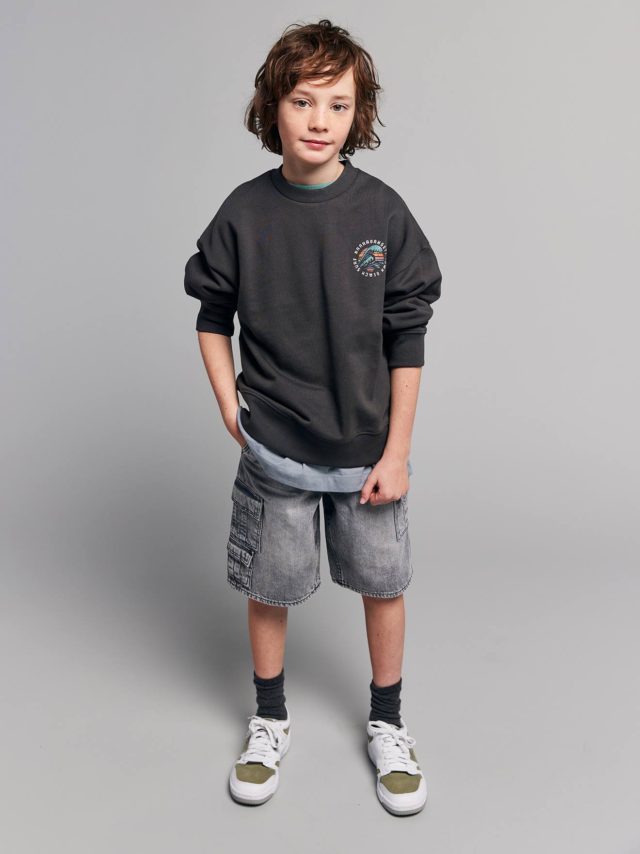 Skater Shorts, JONEN denim grey