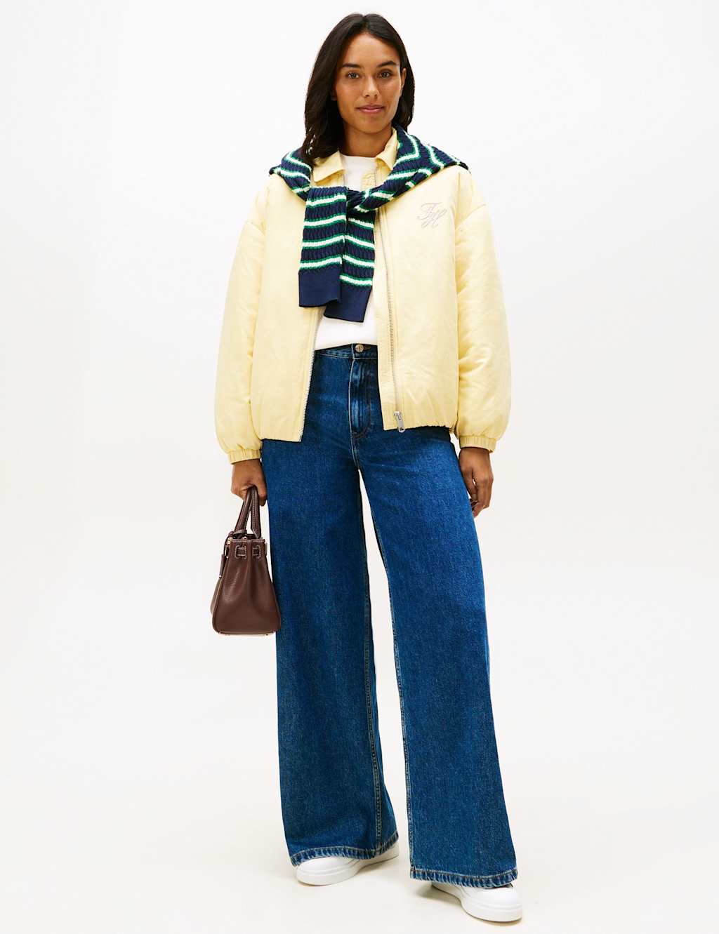 Tommy Hilfiger Emi High Waisted Wide Leg Jeans Dark Blue