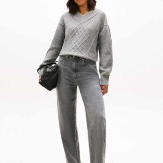 Tommy Hilfiger High Waisted Barrel Jeans Grey