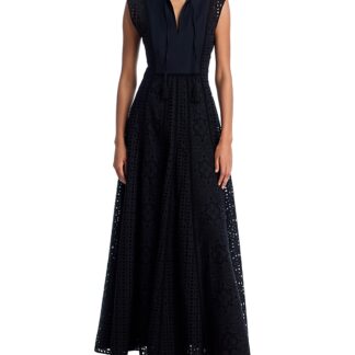 Veronica Beard Alina Eyelet Maxi Dress